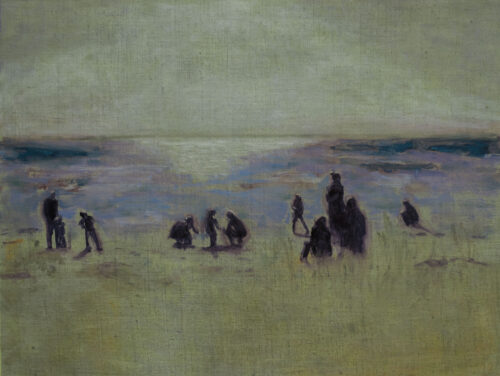Oil painting: By the sea (Strynø)
